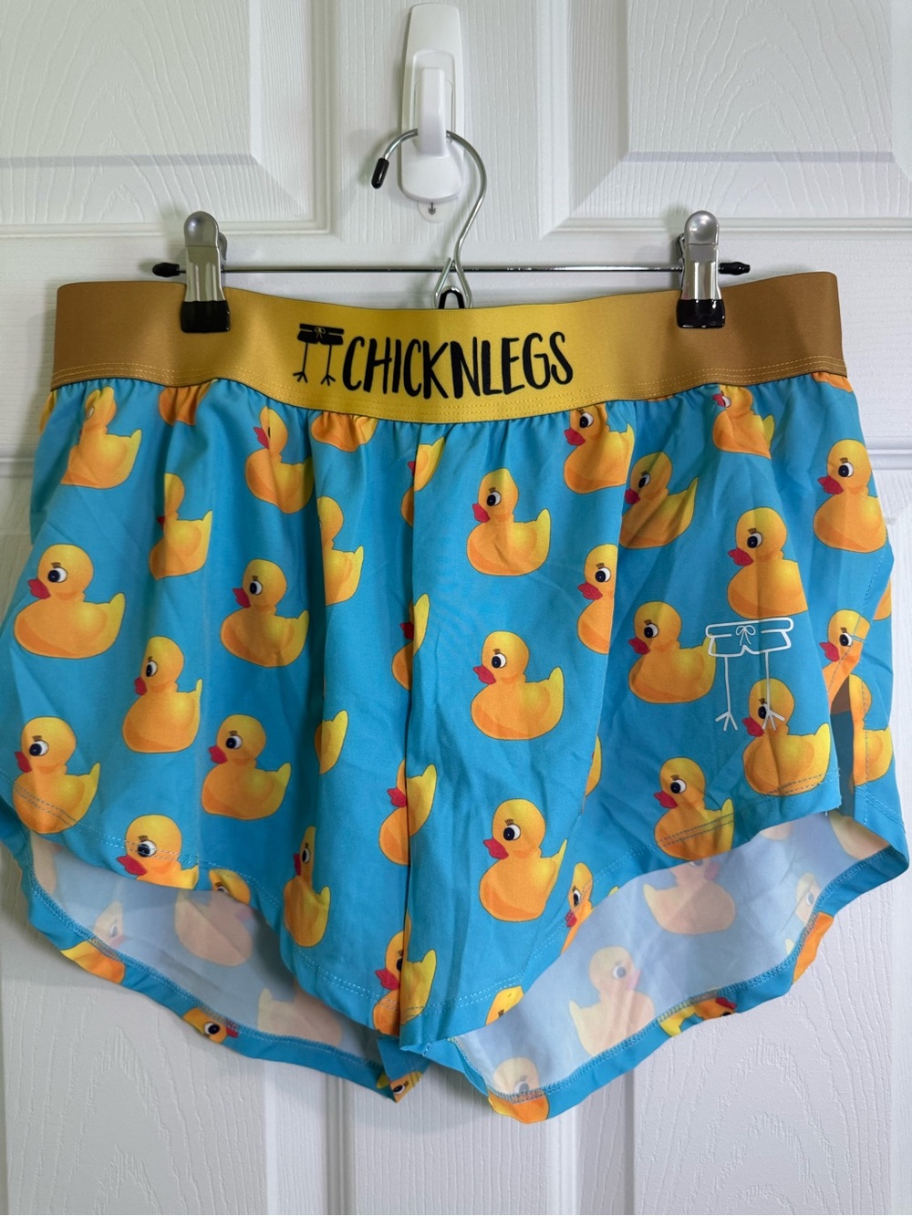 CHICKNLEGS Men’s Blue Rubber Duck Athletic Shorts